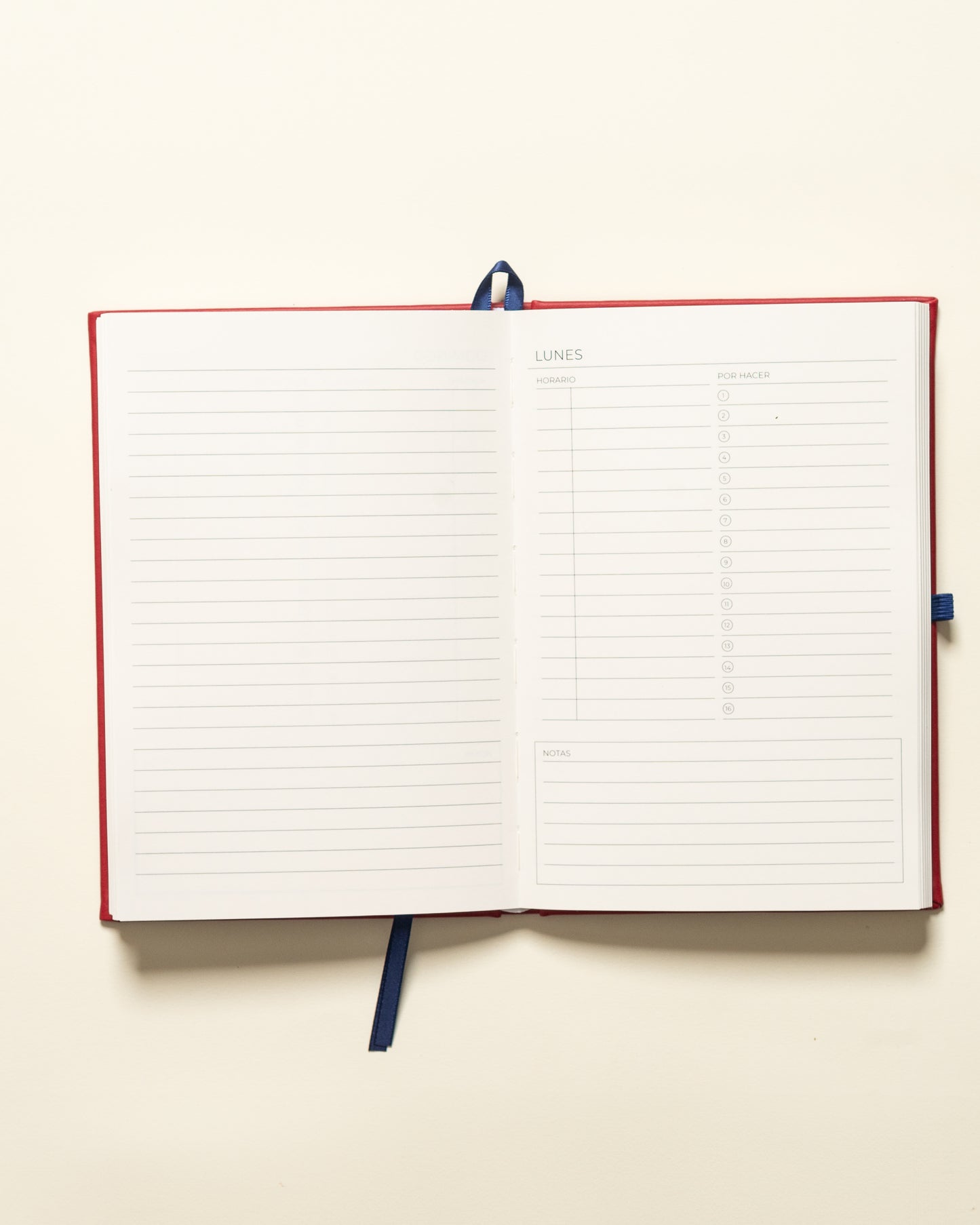 Planner Diario - Rojo