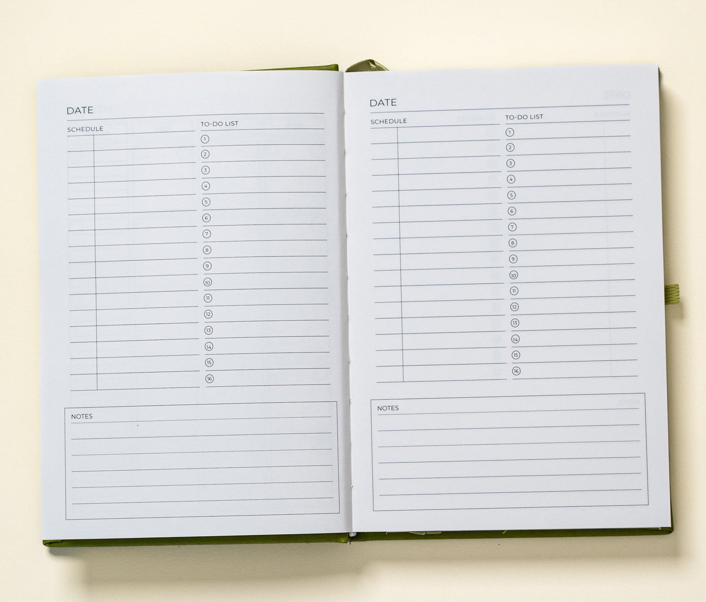 Undated Planner Vegan Leather (6 Months)