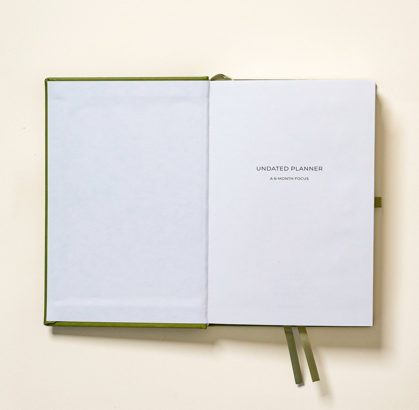Undated Planner Vegan Leather – Butter Yellow - (6 Months)