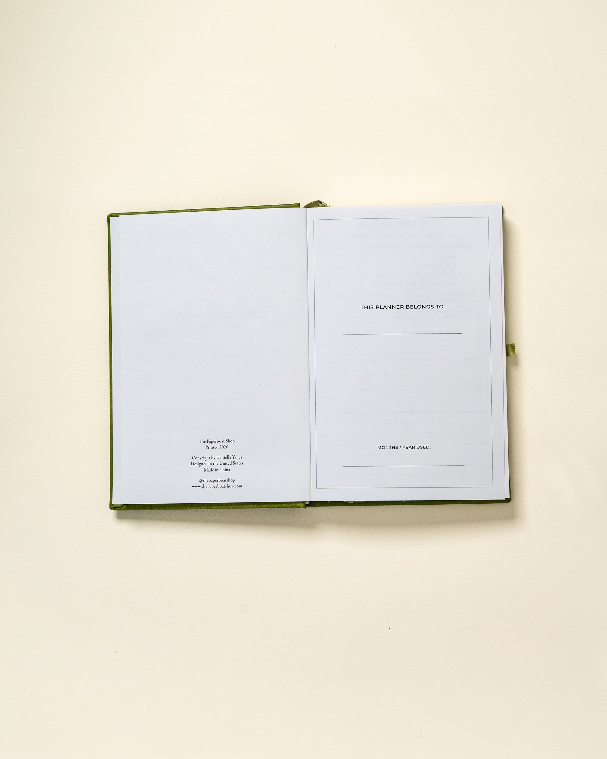 Undated Planner Linen (6 Months)