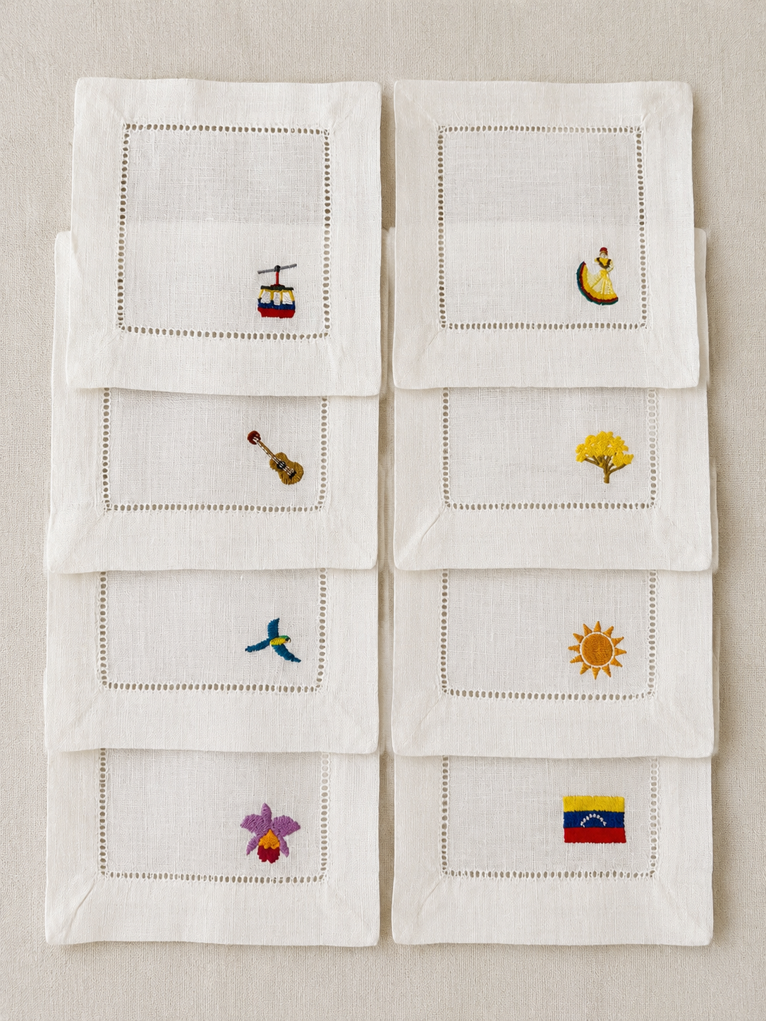 Venezuela Cocktail Napkins — Set of 8