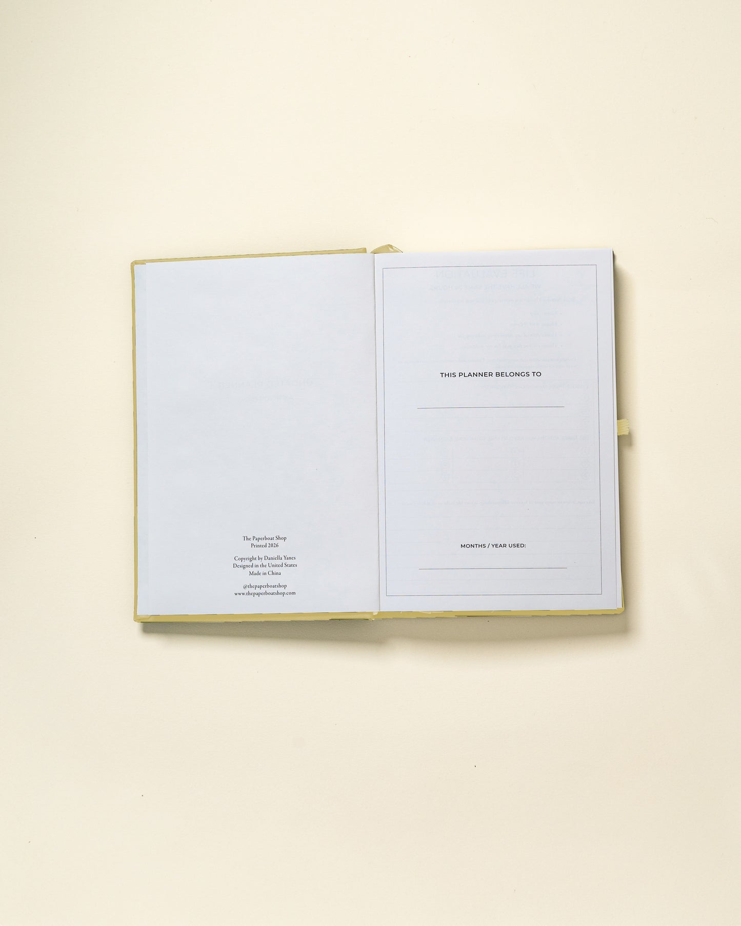 Undated Planner Linen – Yellow - (3 Months)
