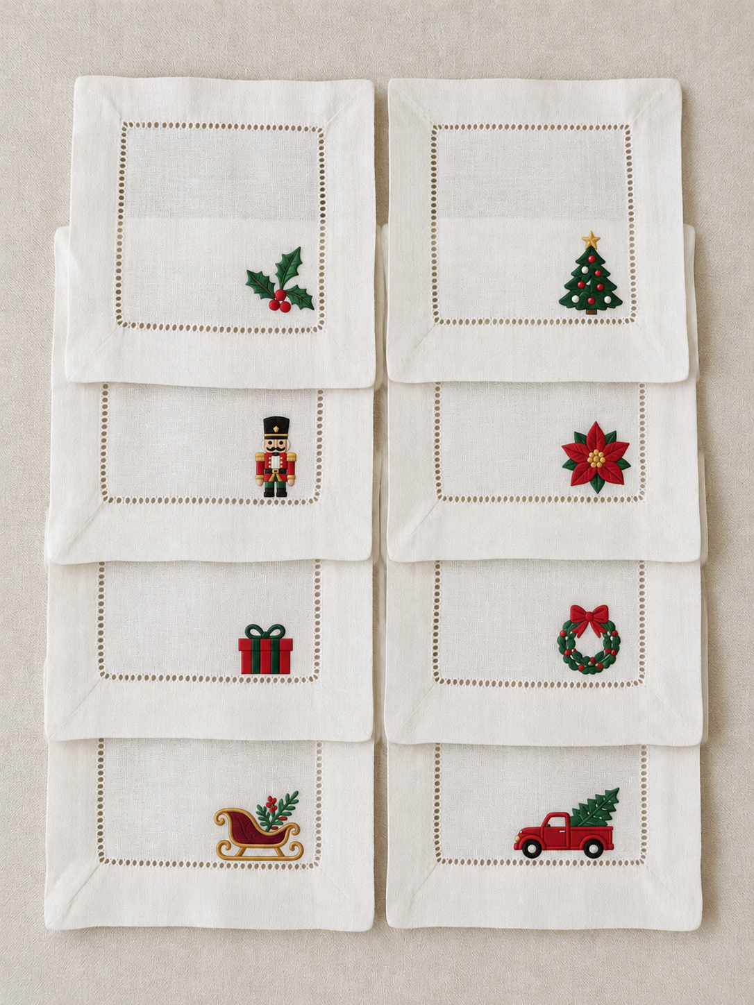 Christmas Cocktail Napkins - Set of 8