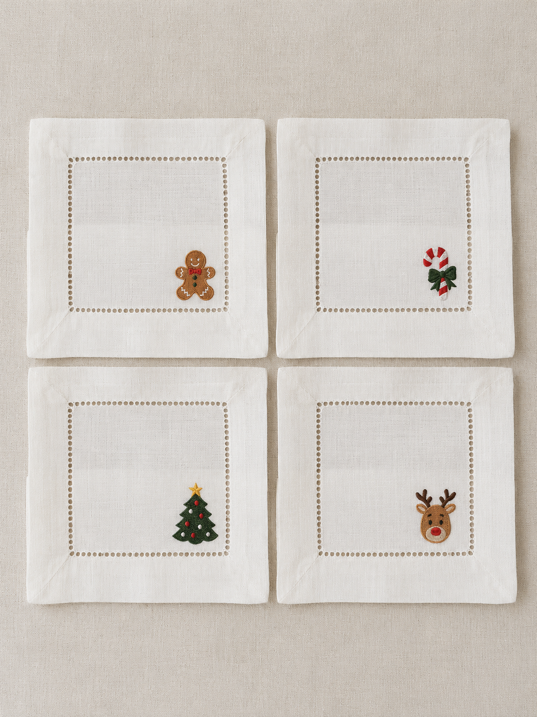 Christmas Cocktail Napkins - Set of 4