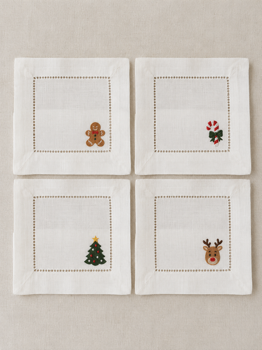 Christmas Cocktail Napkins - Set of 4
