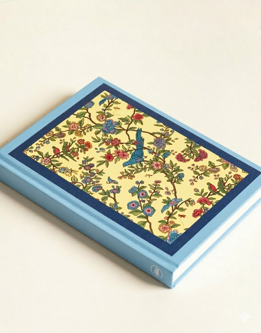 Six-month undated planner with birds printed cover